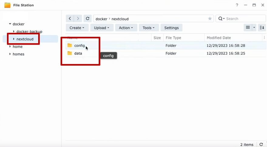 synology file station