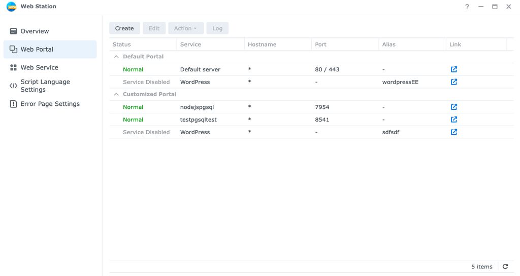 synology web station